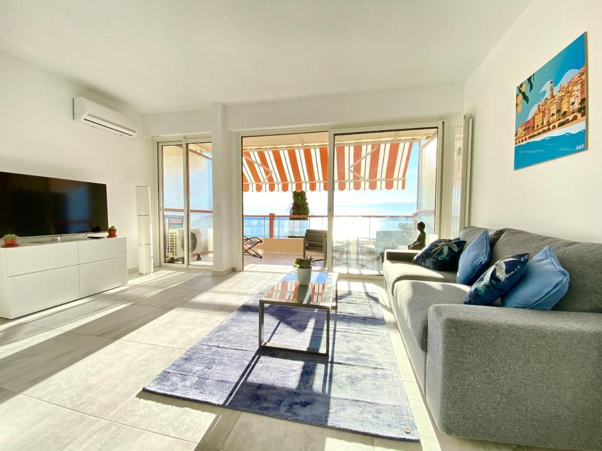 Le Vigia-Vue Mer-Terrasse-Climatisation-Parking Menton Exterior photo