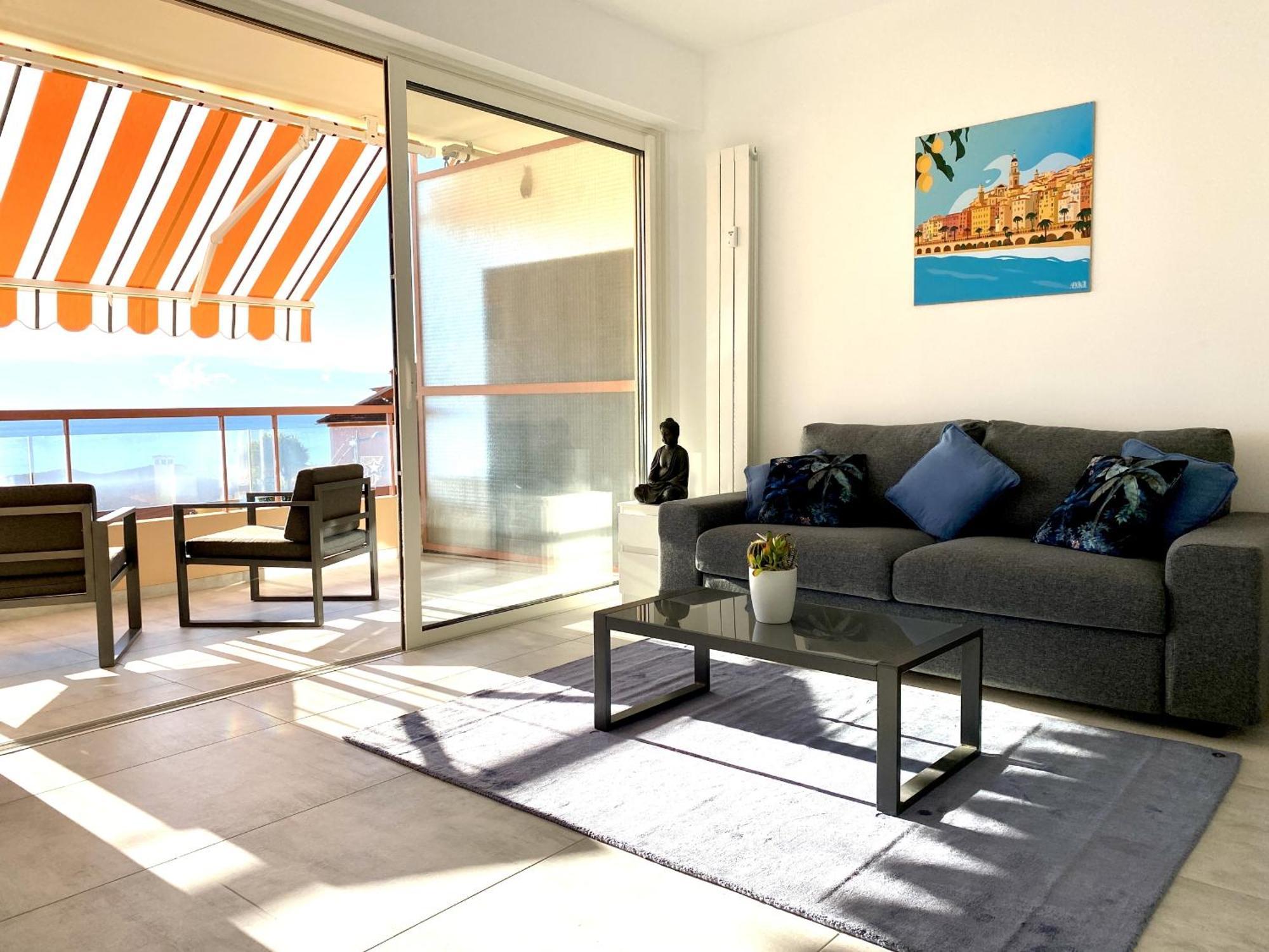 Le Vigia-Vue Mer-Terrasse-Climatisation-Parking Menton Room photo